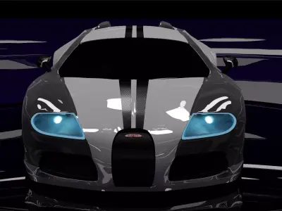 bugatti 3D model Subdivision ready