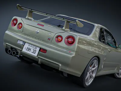 Nissan Skyline GTR R34 V - Spec II 3D model