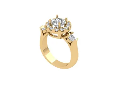 Art Deco Ring 3D print model