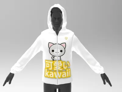 3D cute hoodie Shirt 3D model
