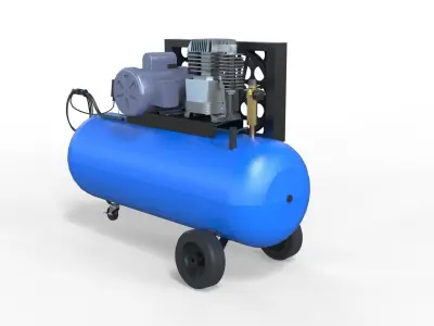 Air Compressor 3D model 3D model