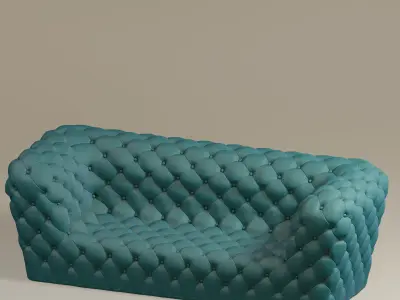 Tufted Chesterfield Sofa 3D model