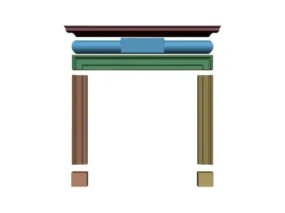 Georgian style fireplaces series No6 3D model