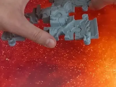 Puzzle of wishes The prince of cats and dragons 3D print model