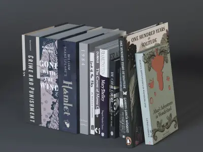 Book Set 01 3D model