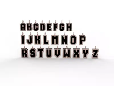 Alphabet pendants from A TO Z  3D print model