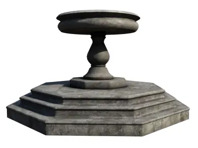 Medieval Fountain 3D Model Low-poly 3D model Low-poly 3D model
