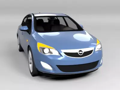 OPEL ASTRA J 2013 LOWPOLY Low-poly 3D model