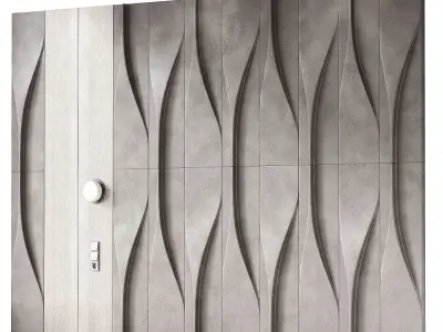 Wall decorative composition Modern panelling 3D model