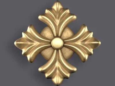 5 Flowers Ornamental Pack 10 3D model