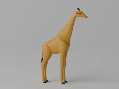 Cartoon Cute Giraffe 1 3D model