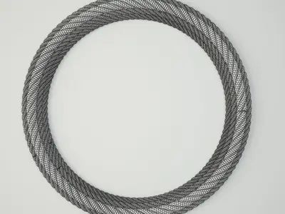 Round Jute Mirror by ZARA HOME 3D model