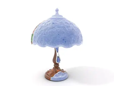 Colorful Stained Glass Lamp model pack Low-poly 3D model