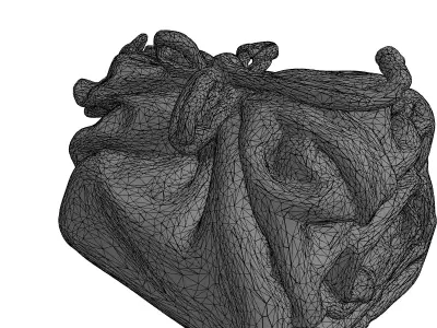 Blue Fabric Bundle with Twine Low-poly 3D model