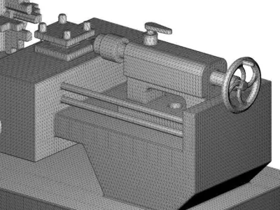 Educational Lathe Machine Toy 3D model