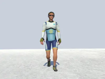 Cyclist avatar 07 male Rigged  Low-poly 3D model