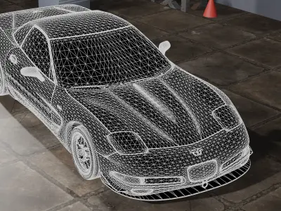 Realistic Corvette C5 3D model