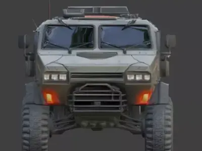 Tactical Military Armored Vehicle 3D Model Low-poly 3D model