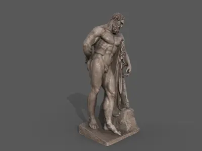 Statue of Hercules Low-poly 3D model
