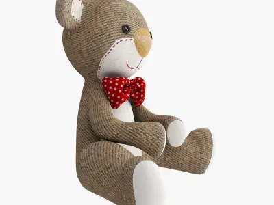 Plush Bear Teddy Low-poly 3D model