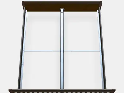 IDANAS Bed frame 4 Low-poly 3D model