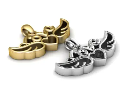 Hip Hop Love Heart Pendant 3d-Printable Model 3D print model