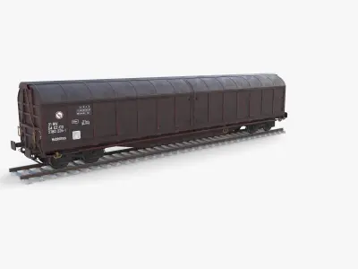 CFR Habis Sliding Door Wagon 339 Rail Car v1 3D model