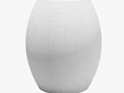 Rouge decor banana bark drum stool 3D model