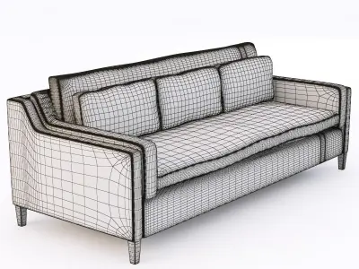 fabric modern sofa 3D model