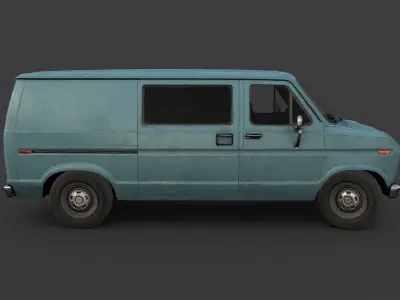 Old Van Low-poly 3D model