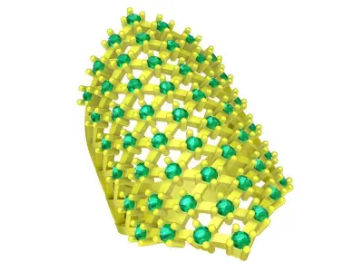 Luxury Full Pave Cluster Ring 3D Model for Fine Jewelry 4312 3D print model