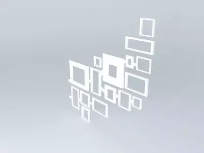 treeframes12 wall with lines Free 3D model