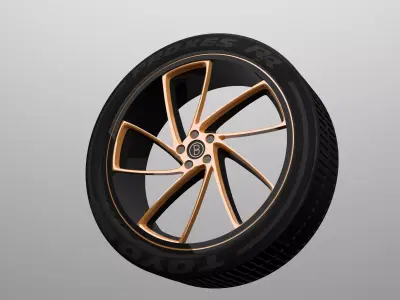 Sports Car Alloy Low-poly 3D model