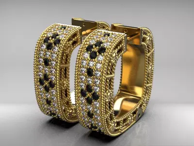 roberto coin venetian princess earrings 3D print model