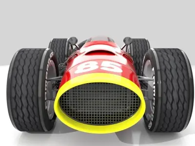Generic F1 Vintage Car 3D model