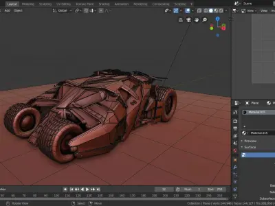 batmobile from batman knight rises 3D model
