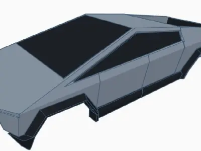 Tesla cybertruck 313 mm wheelbase 3D print model