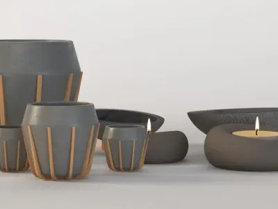 La Morena Contemporist Table Decoration Ceramic Show Piece Items 3D model