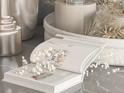decorative set 61 Low-poly 3D model