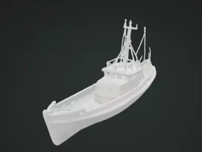 Boat 3D Model Realistic Decorative Vessel Free 3D print model purchase