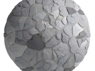 Ston Wall Material 2 - By 3 color Pbr By Sbsar 4k 3D model