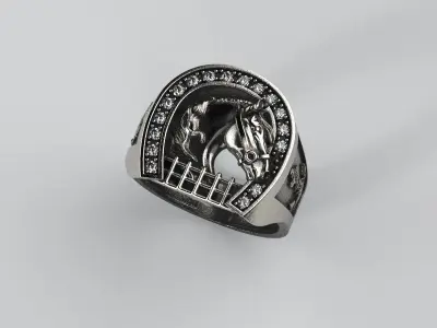 Horseshoe Ring - Anillo Herradura caballo 3D print model