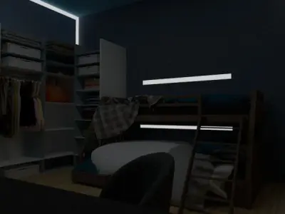 Luxury Mansion night 3D print model