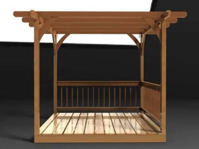 Rustic Pergola 3D model