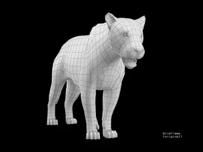 Jaguar Low-poly 3D model