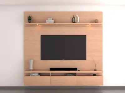 TV WALL 6 3D model