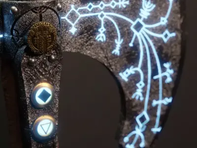 Kratos Leviathan  God of War STL for 3D Printing 3D print model