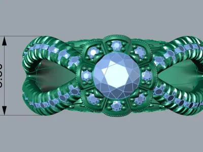 solitaire ring 3D print model