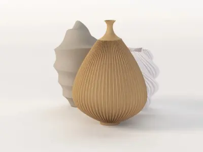Luminary Printed Led Lamp Accent Vase Collection 3D model