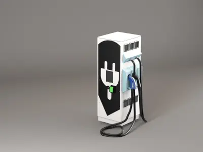 Elrctric Car Charger Model Free 3D model